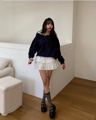 Pleated Cake Dress Pant skirt