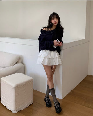 Pleated Cake Dress Pant skirt