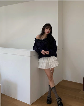 Pleated Cake Dress Pant skirt
