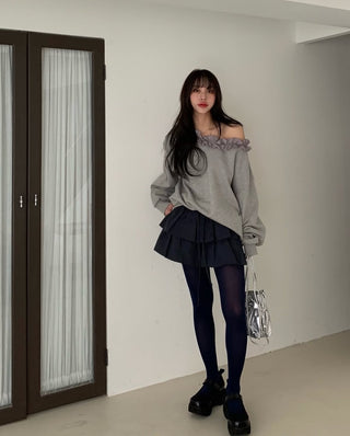 Pleated Cake Dress Pant skirt