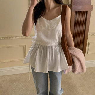 Lace Up Bandage Camisole Tops