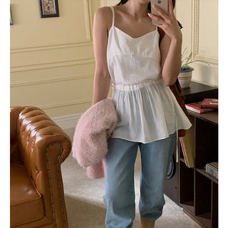 Lace Up Bandage Camisole Tops