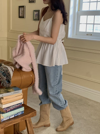 Lace Up Bandage Camisole Tops