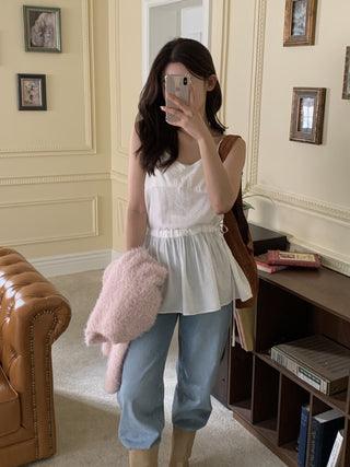 Lace Up Bandage Camisole Tops