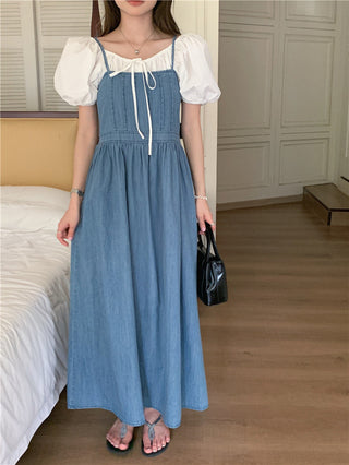 French Denim Sling Dress