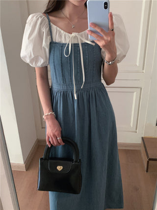 French Denim Sling Dress
