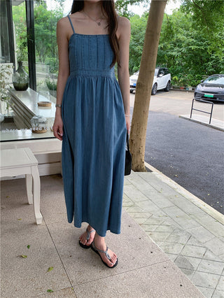 French Denim Sling Dress