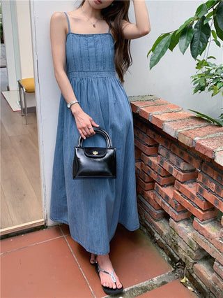 French Denim Sling Dress