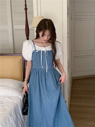 French Denim Sling Dress