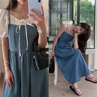 French Denim Sling Dress