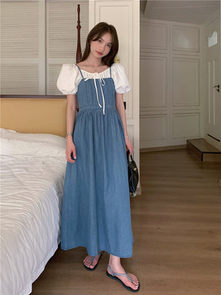 French Denim Sling Dress