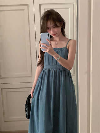 French Denim Sling Dress