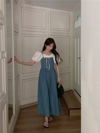 French Denim Sling Dress