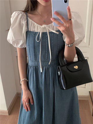French Denim Sling Dress