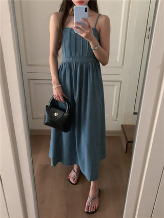 French Denim Sling Dress