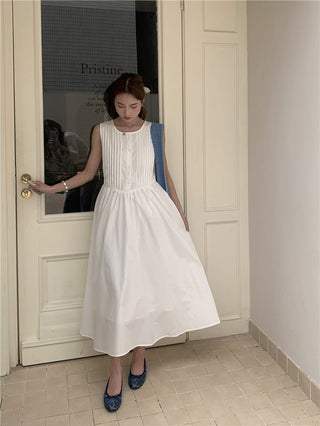 Sweet Sleeveless Tops Skirt