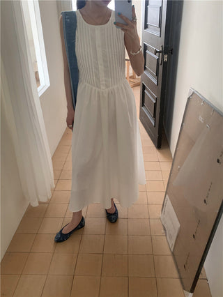 Sweet Sleeveless Tops Skirt