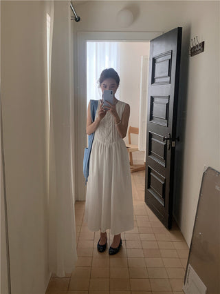 Sweet Sleeveless Tops Skirt