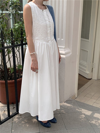 Sweet Sleeveless Tops Skirt