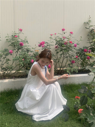 Sweet Sleeveless Tops Skirt