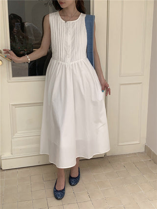 Sweet Sleeveless Tops Skirt