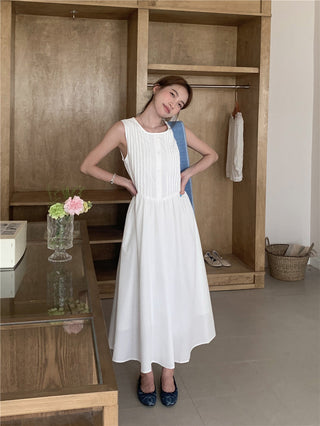 Sweet Sleeveless Tops Skirt