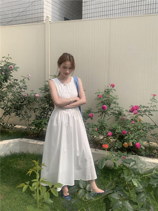 Sweet Sleeveless Tops Skirt