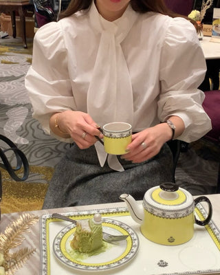 High Collar Lace Up Shirt