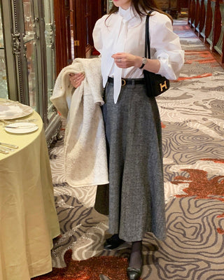 High Collar Lace Up Shirt