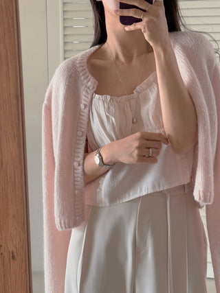 Ear Pleated Lace Top