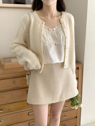 Ear Pleated Lace Top