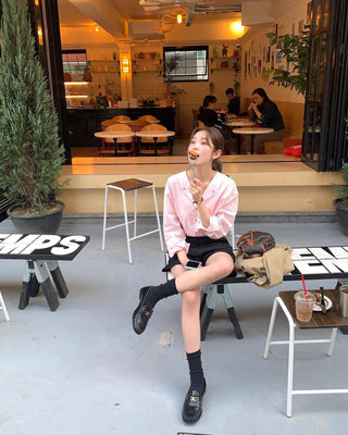V-Collar Button Shirt