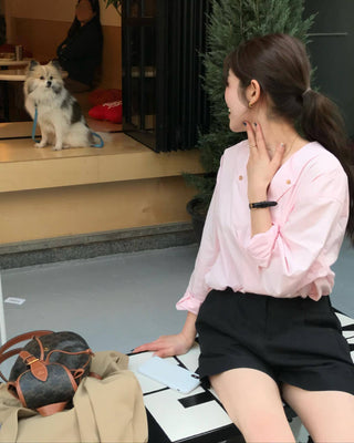 V-Collar Button Shirt
