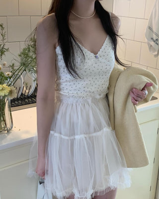 White Lace Cake Dress