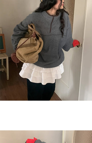 Multi-Layer Wooden Ear Skirt