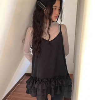 Multi-Layer Wooden Ear Skirt