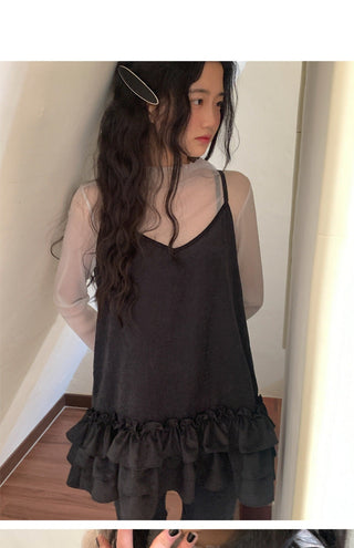 Multi-Layer Wooden Ear Skirt