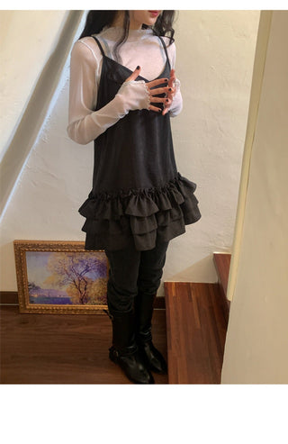 Multi-Layer Wooden Ear Skirt