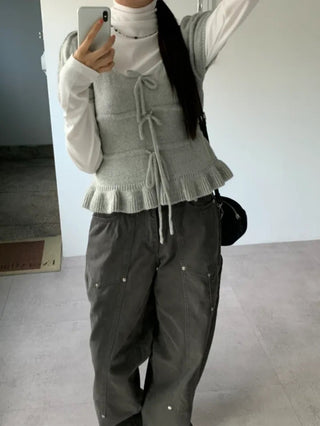 Ruffles Hem Sweet Tops