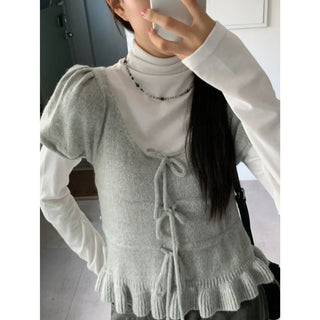 Ruffles Hem Sweet Tops