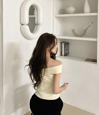 Cross Halter Knitted Tops