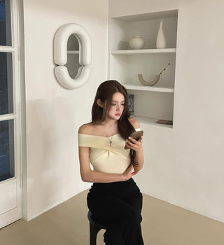 Cross Halter Knitted Tops