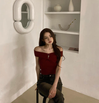 Cross Halter Knitted Tops