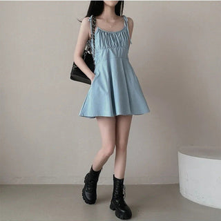 French Retro Slim A-Line Dress