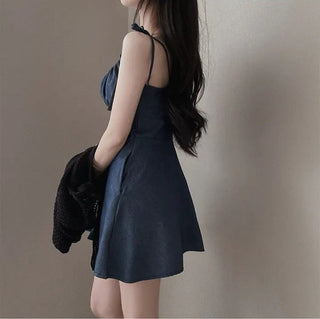 French Retro Slim A-Line Dress