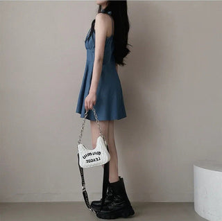 French Retro Slim A-Line Dress