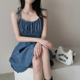 French Retro Slim A-Line Dress