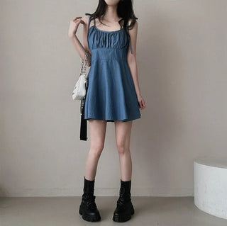 French Retro Slim A-Line Dress