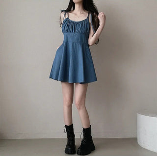 French Retro Slim A-Line Dress