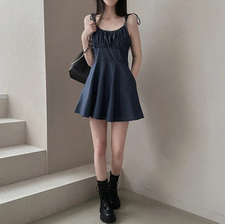 French Retro Slim A-Line Dress